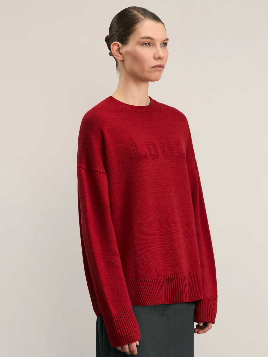 Джемпер из хлопка с декоративной надписью / Zarina  фото 4