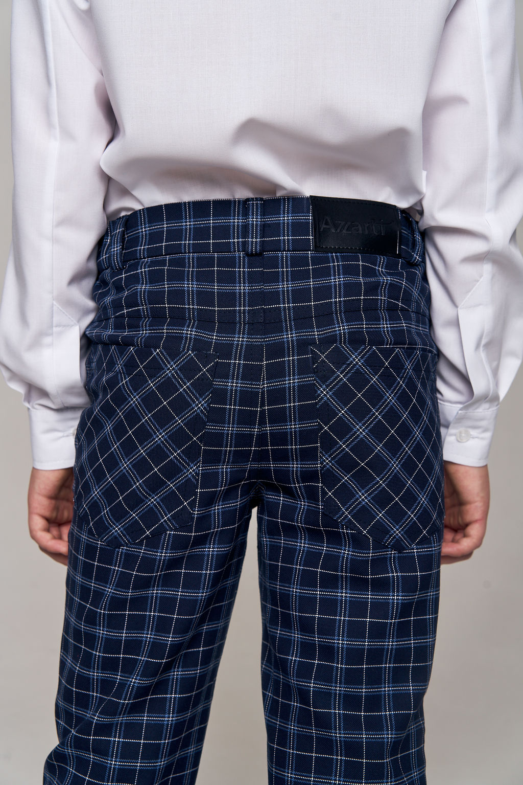 Брюки для мальчика арт. 5203 синий в клетку