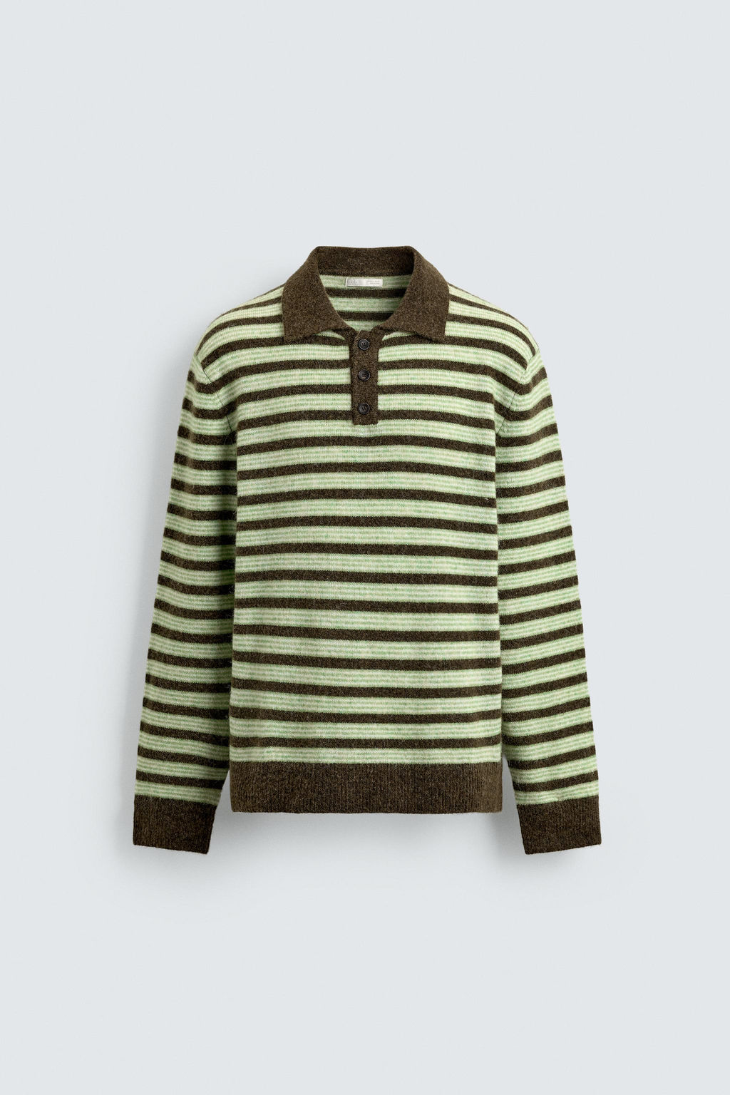 STRIPED KNIT POLO SHIRT - Zara фото 7