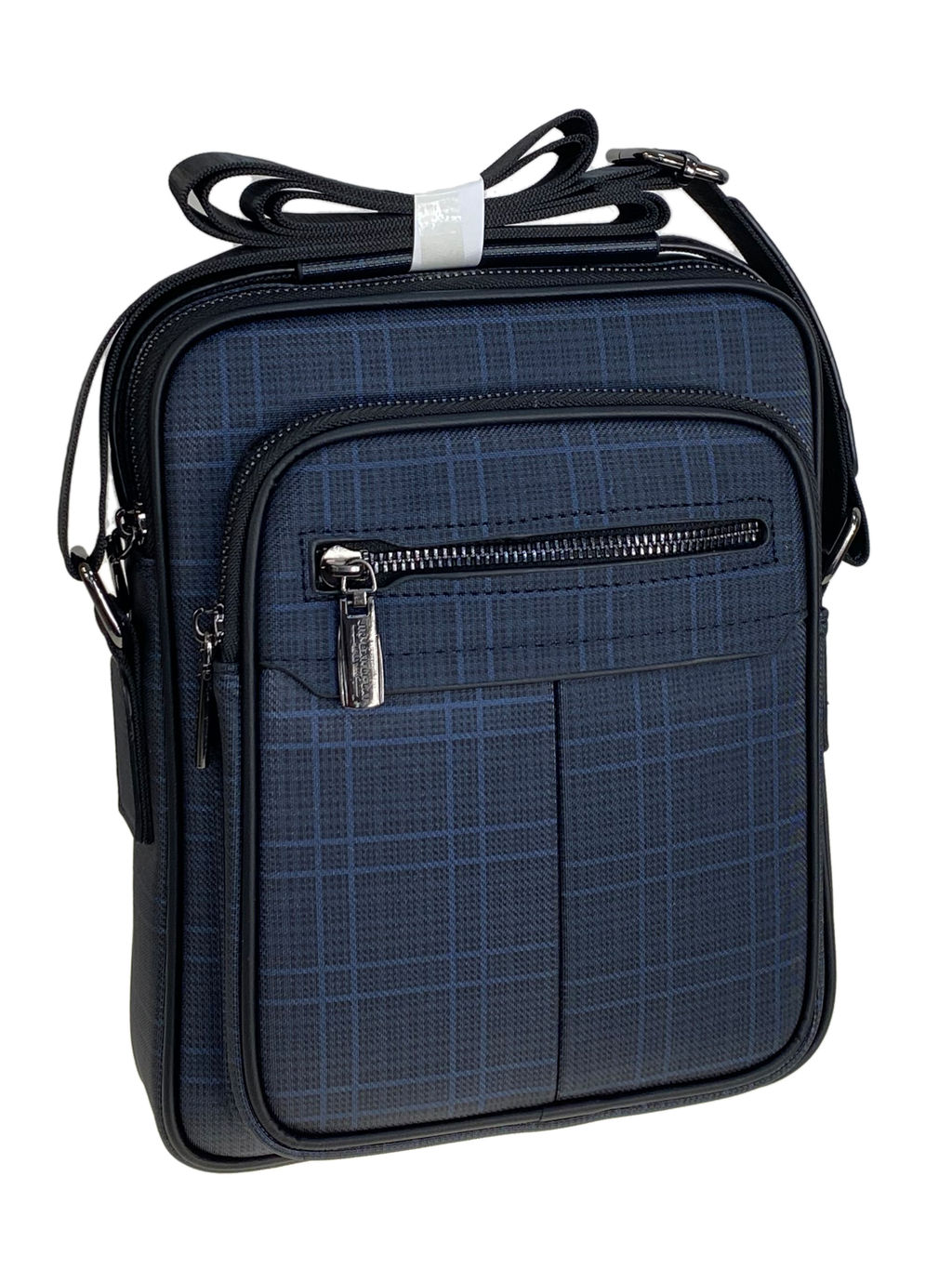 Сумка мужская из натуральной кожи, цвет синий