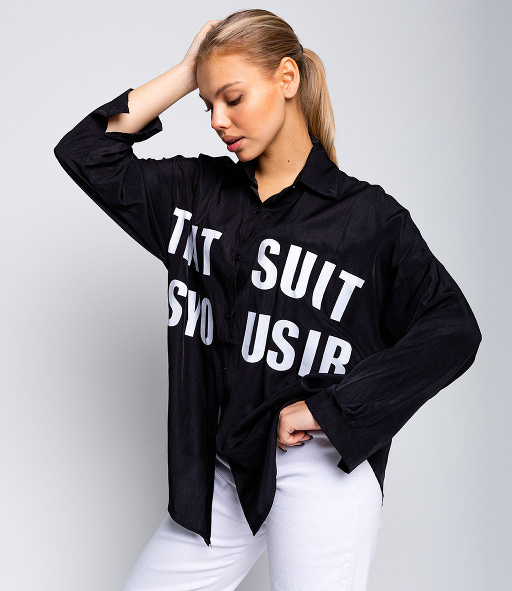 Рубашка #КТ41019, чёрный - Dommod фото 2