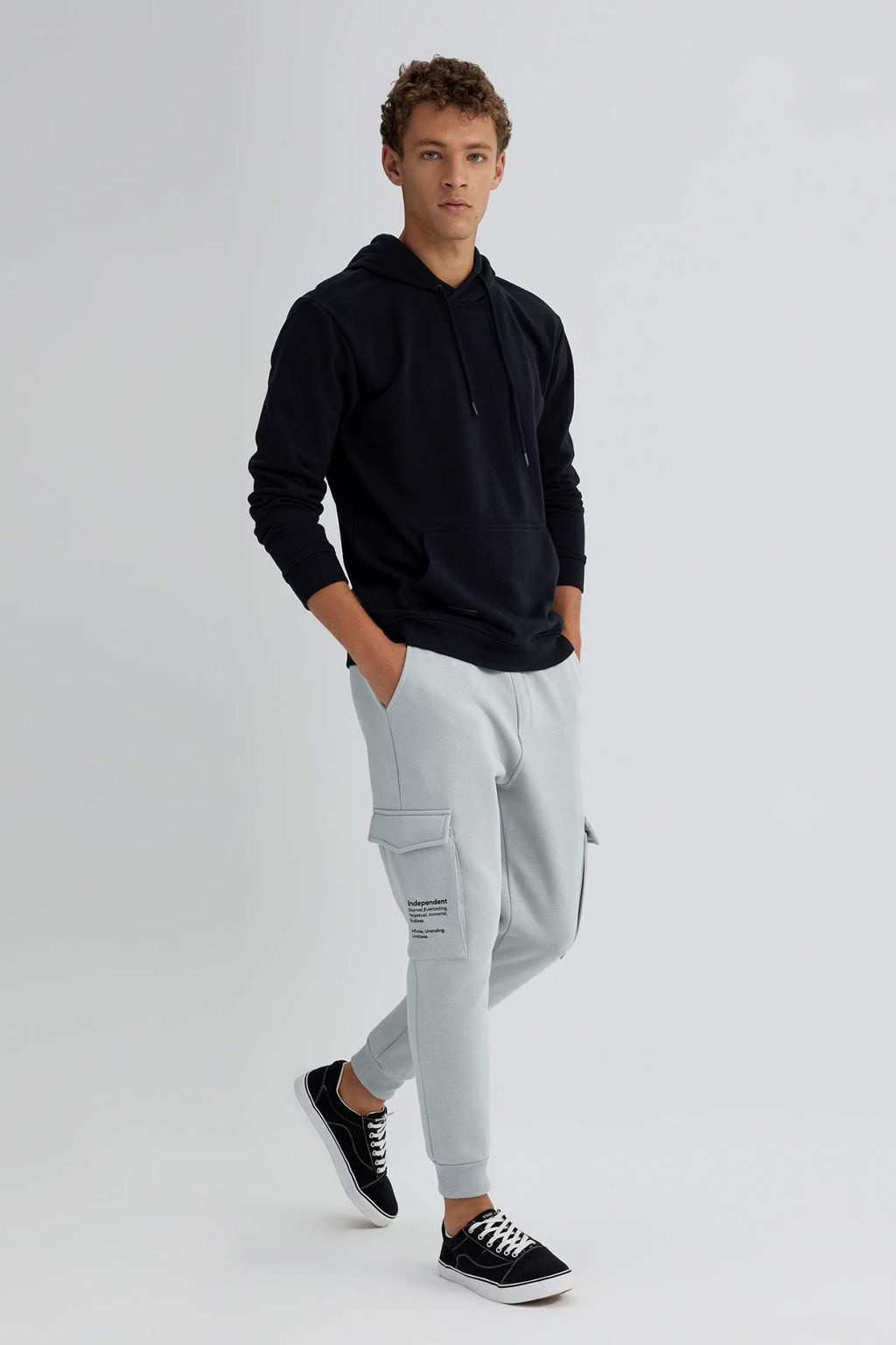 Regular Fit Jogger Esofman Alt? Kargo Cepli Basic Duz Beli Bagc?kl? Lastikli Paca - Defacto фото 7