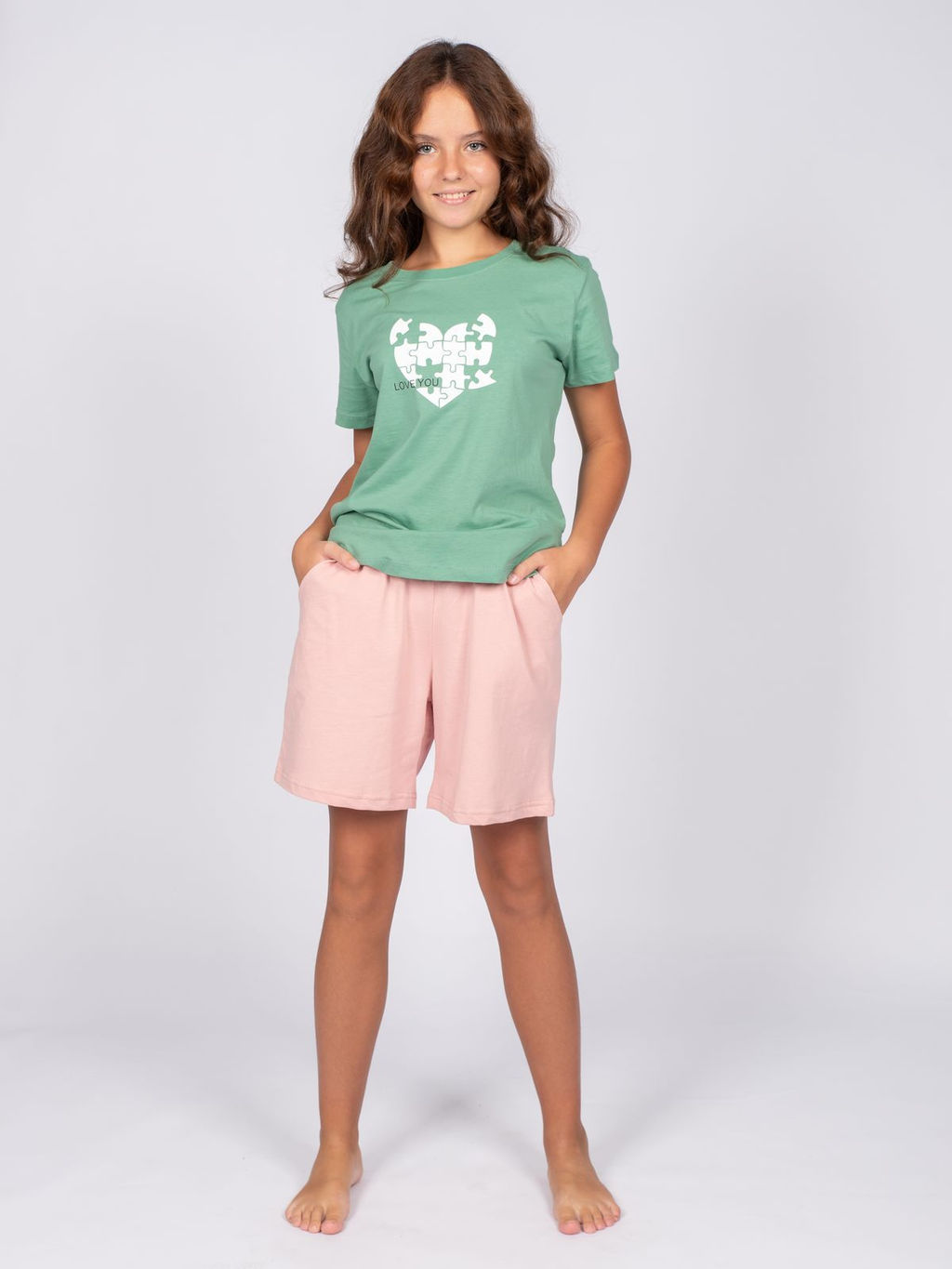 Пижама для девочки (футболка+шорты) 91273 Lets go - Let's go фото 12