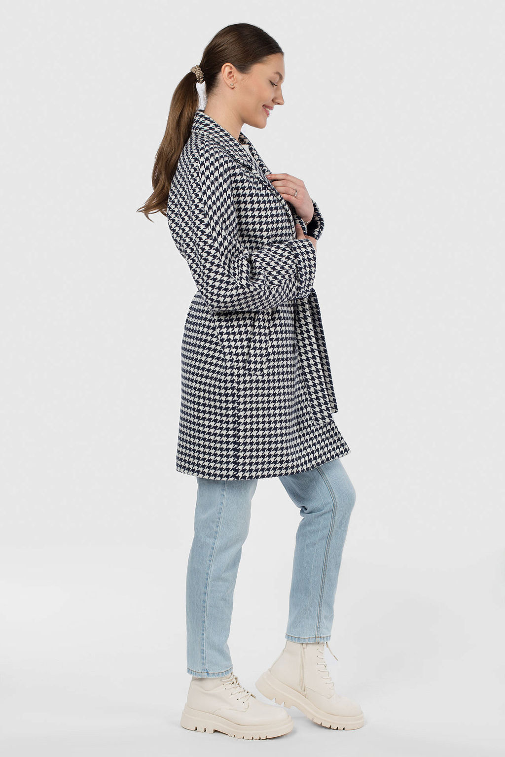 Пальто женское демисезонное (пояс) - El podio фото 4