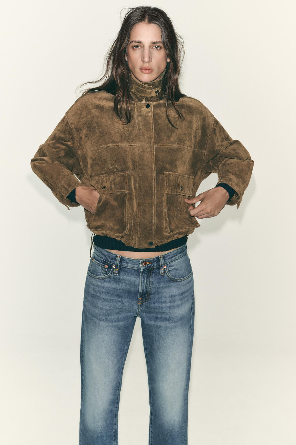 Z 1975 CROPPED MID-WAIST JEANS - Zara фото 5