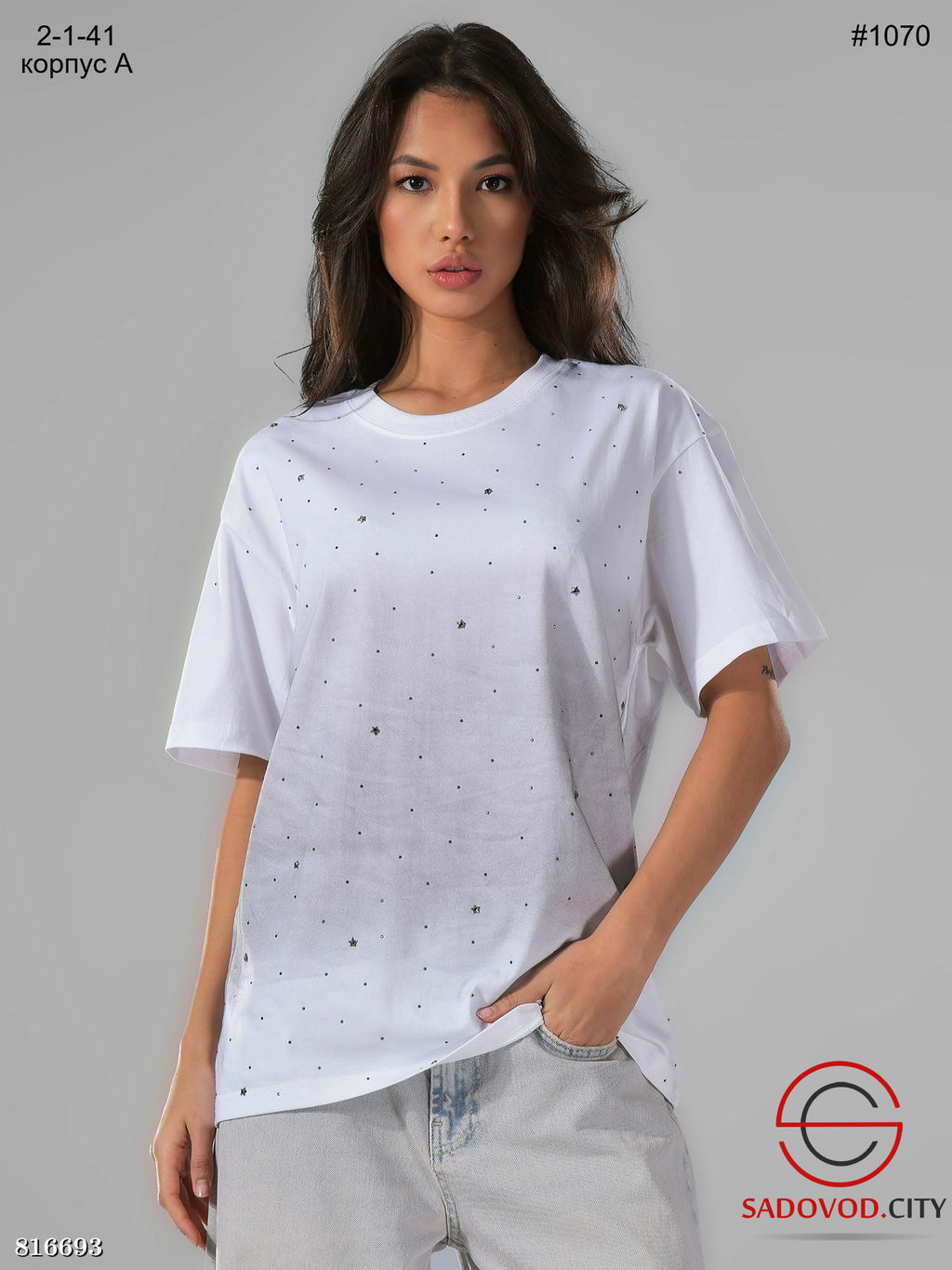 Женская футболка со стразами - Bruno фото 2