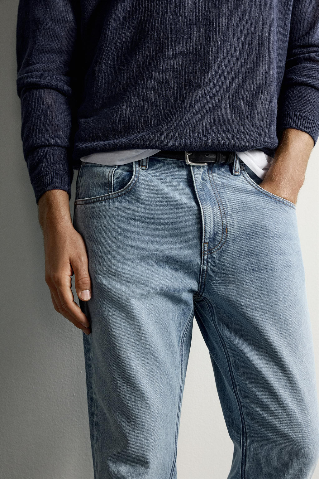 JEANS SLIM CROPPED FIT / Azul claro - Zara фото 2