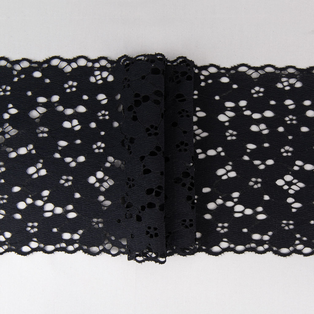Кружево BLITZ эластичное 170 мм BLST-09 на бобине Турция черный