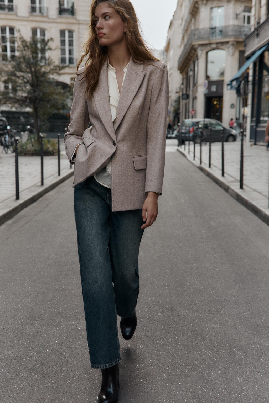 HERRINGBONE WOOL BLAZER - Zara фото 4