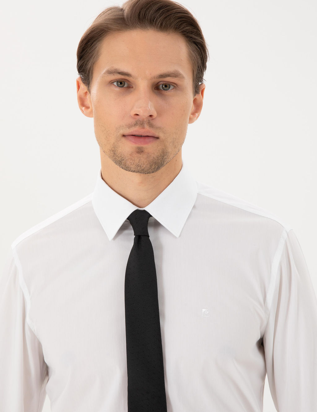 Beyaz Slim Fit Uzun Kollu Basic G_mlek - Pierre cardin фото 2