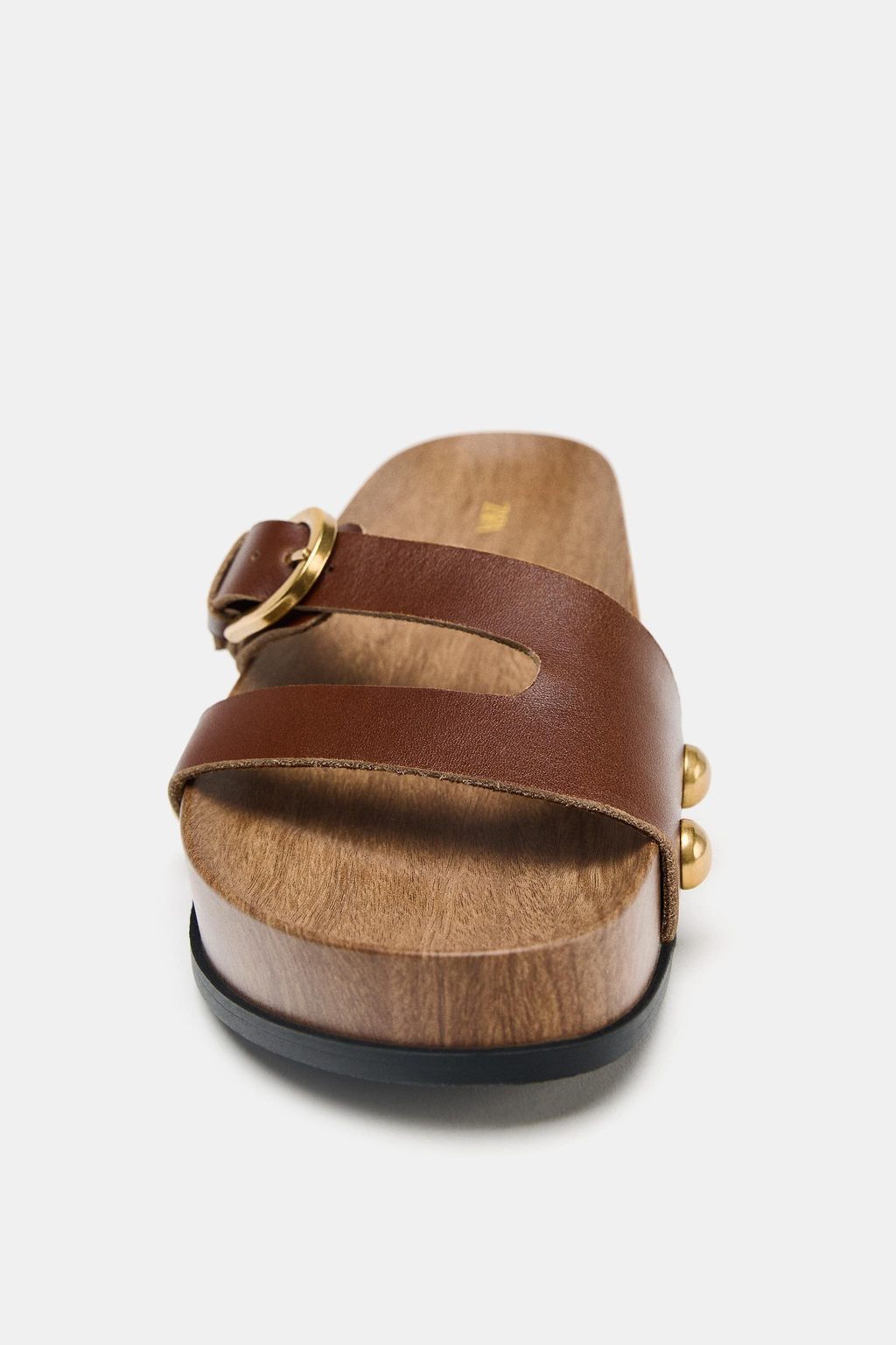 LEATHER STRAPPY PLATFORM SANDALS - Zara фото 17