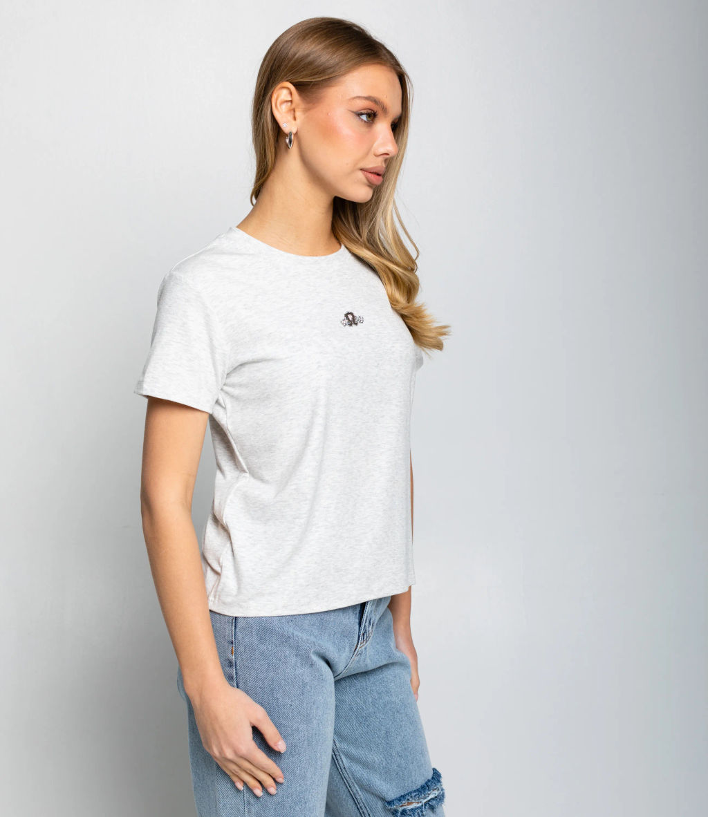 Футболка #КТ623 (5), светло-серый меланж - Dommod фото 2
