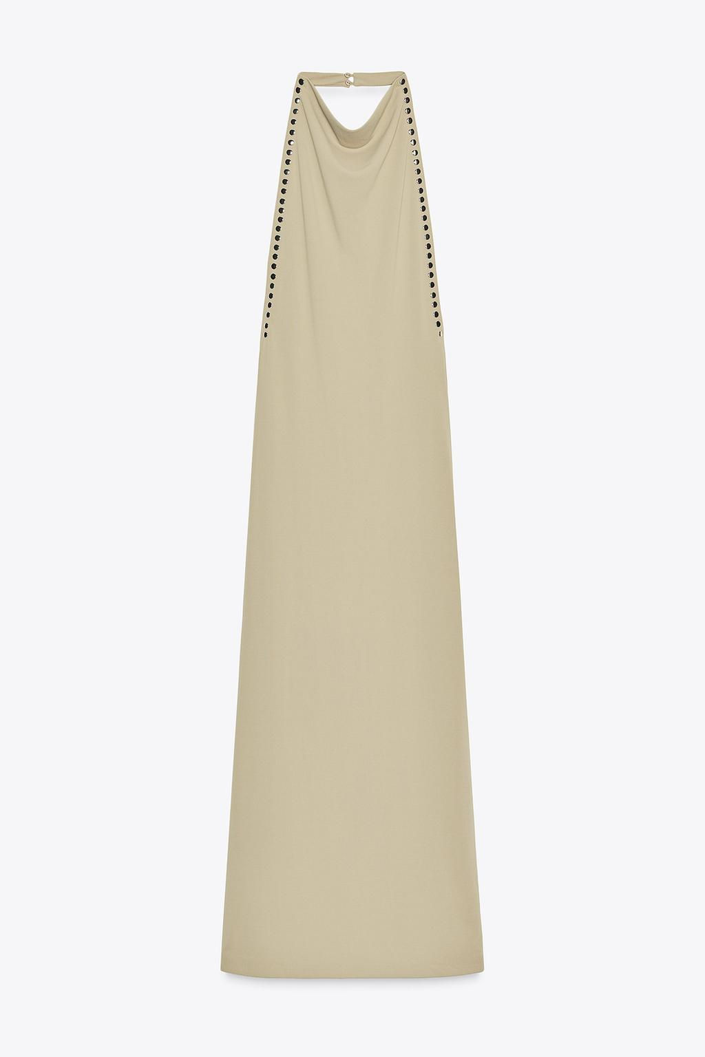 STUDDED HALTER DRESS - Zara фото 3