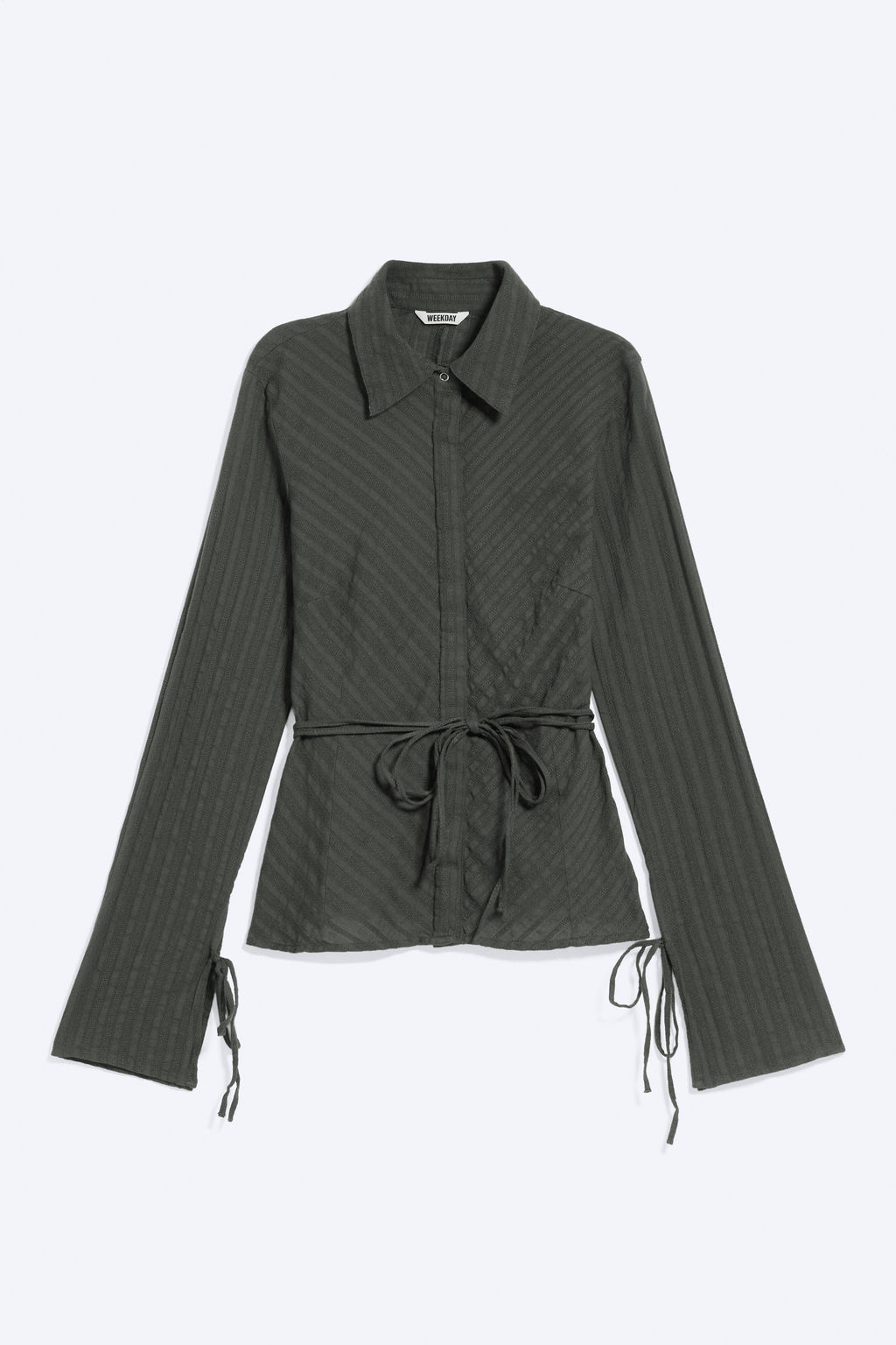 Camisa De Algod?n Con Lazada - H&m фото 3