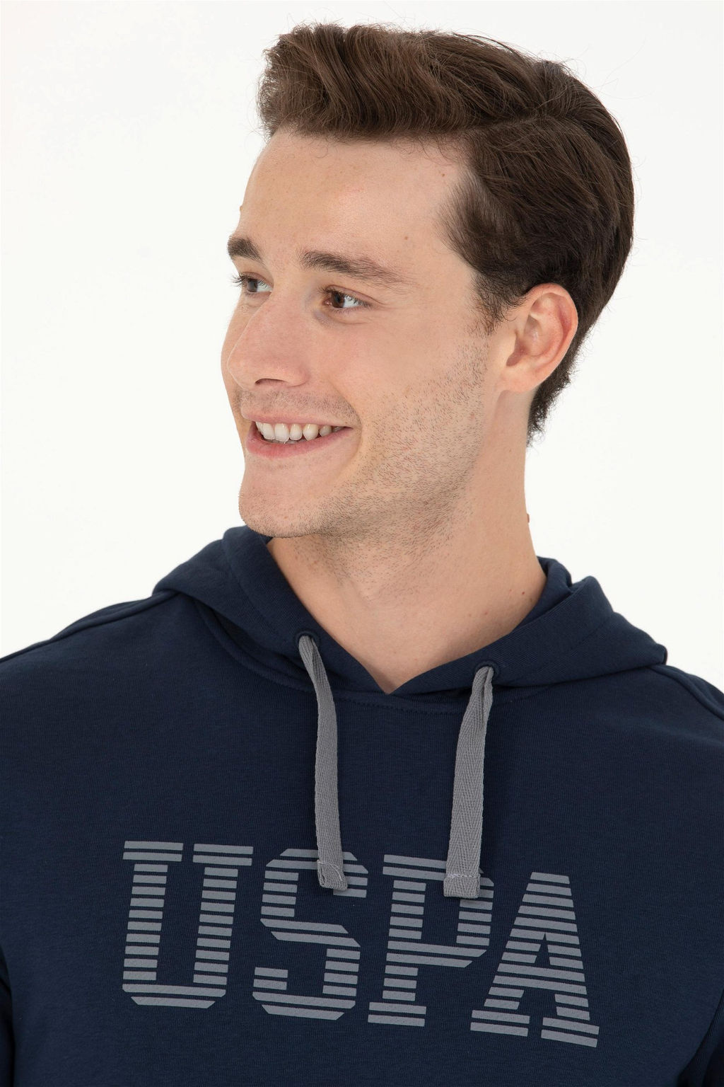 U. S. Polo Assn Мужская базовая толстовка темно-синего цвета с капюшоном - U.s. polo assn фото 9