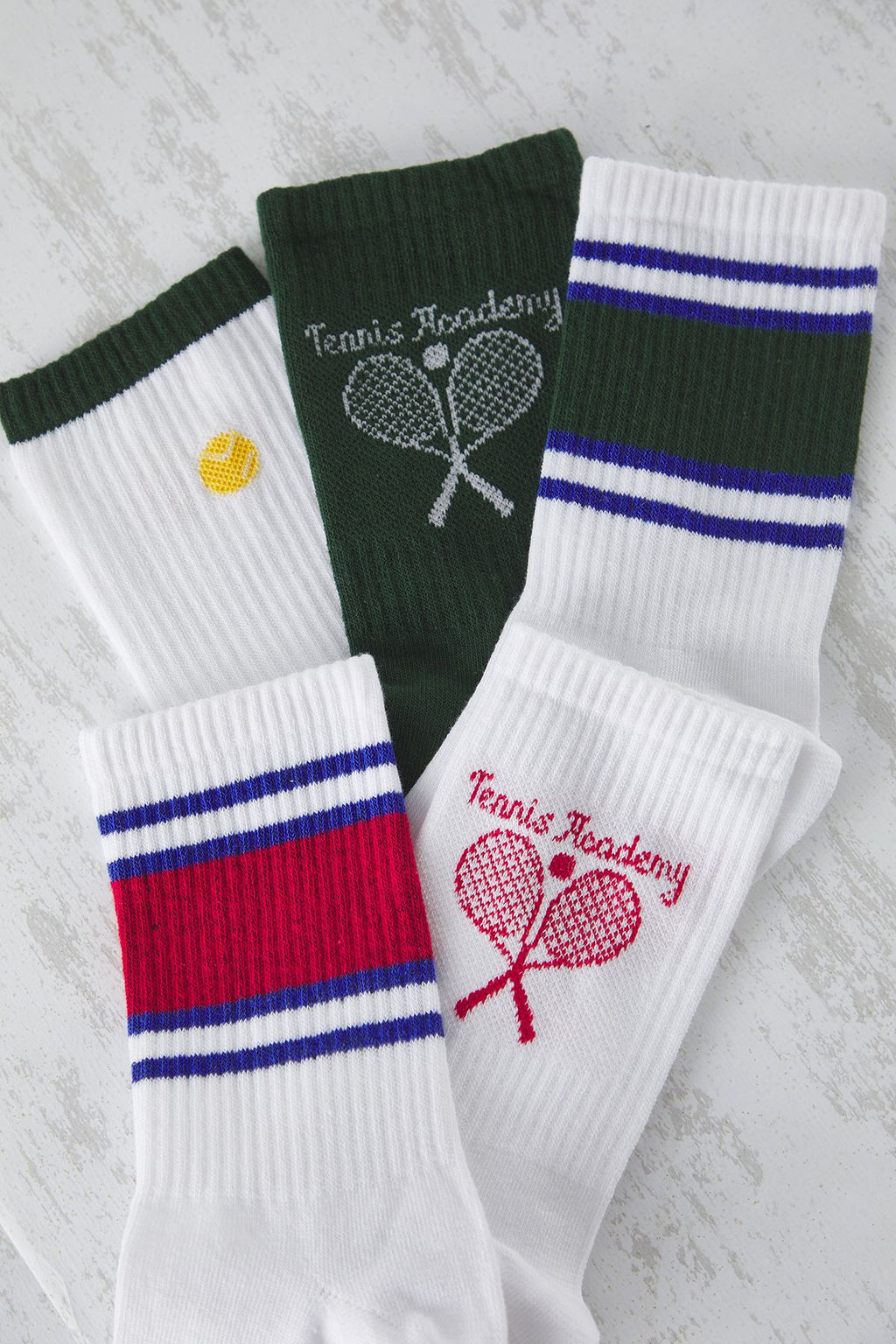 TRENDYOL MAN Cok Renkli Unisex 5li Paket Kolej/Tenis/Orta Boy Pamuklu Corap TMNSS25CO00000