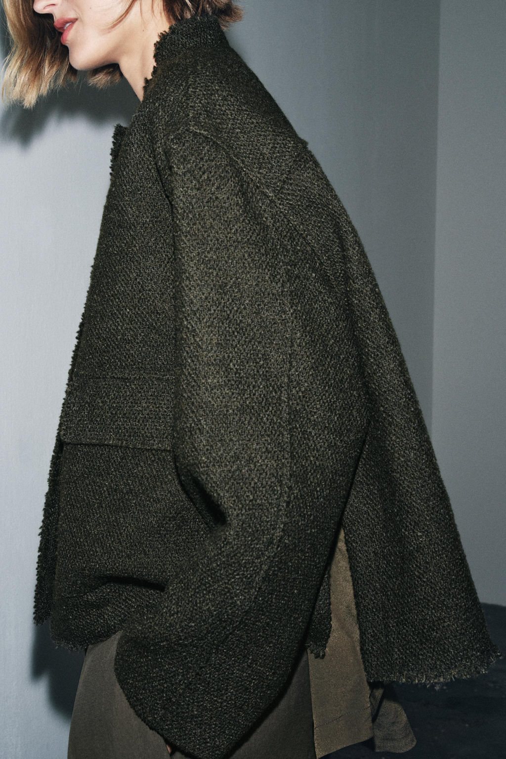 TEXTURED WOOL BLEND JACKET ZW COLLECTION - Zara фото 3