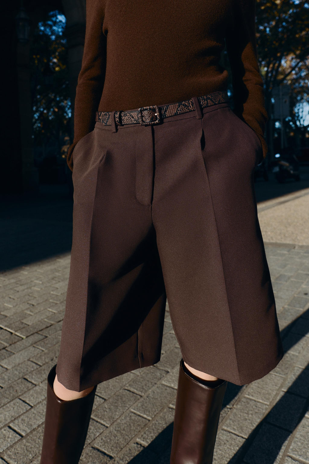 LONG BERMUDA SHORTS WITH BELT - Zara фото 9