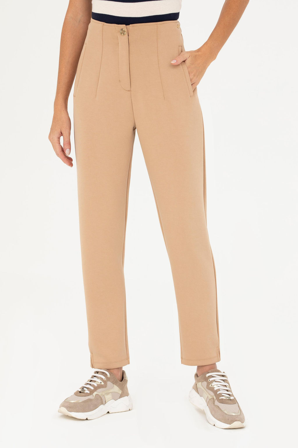 Женские спортивные штаны песочного цвета - U.s. polo assn фото 14