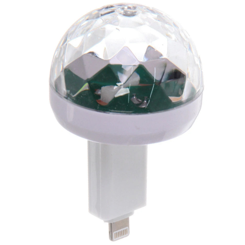 Диско-шар mini "Каледоскоп", LED (красный, зеленый, синий), переходник USB для iPhone