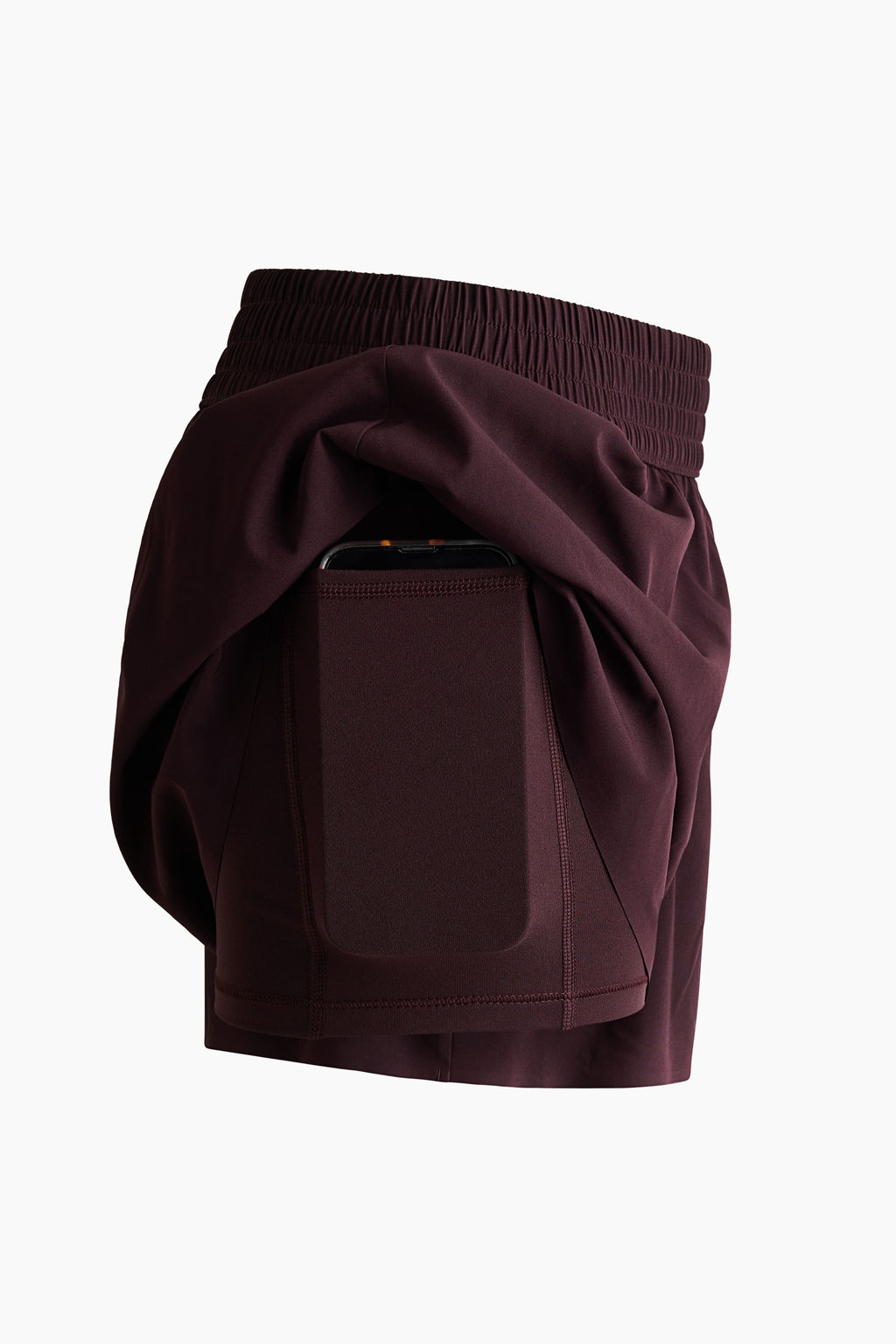 Shorts de deporte de doble capa con bolsillo