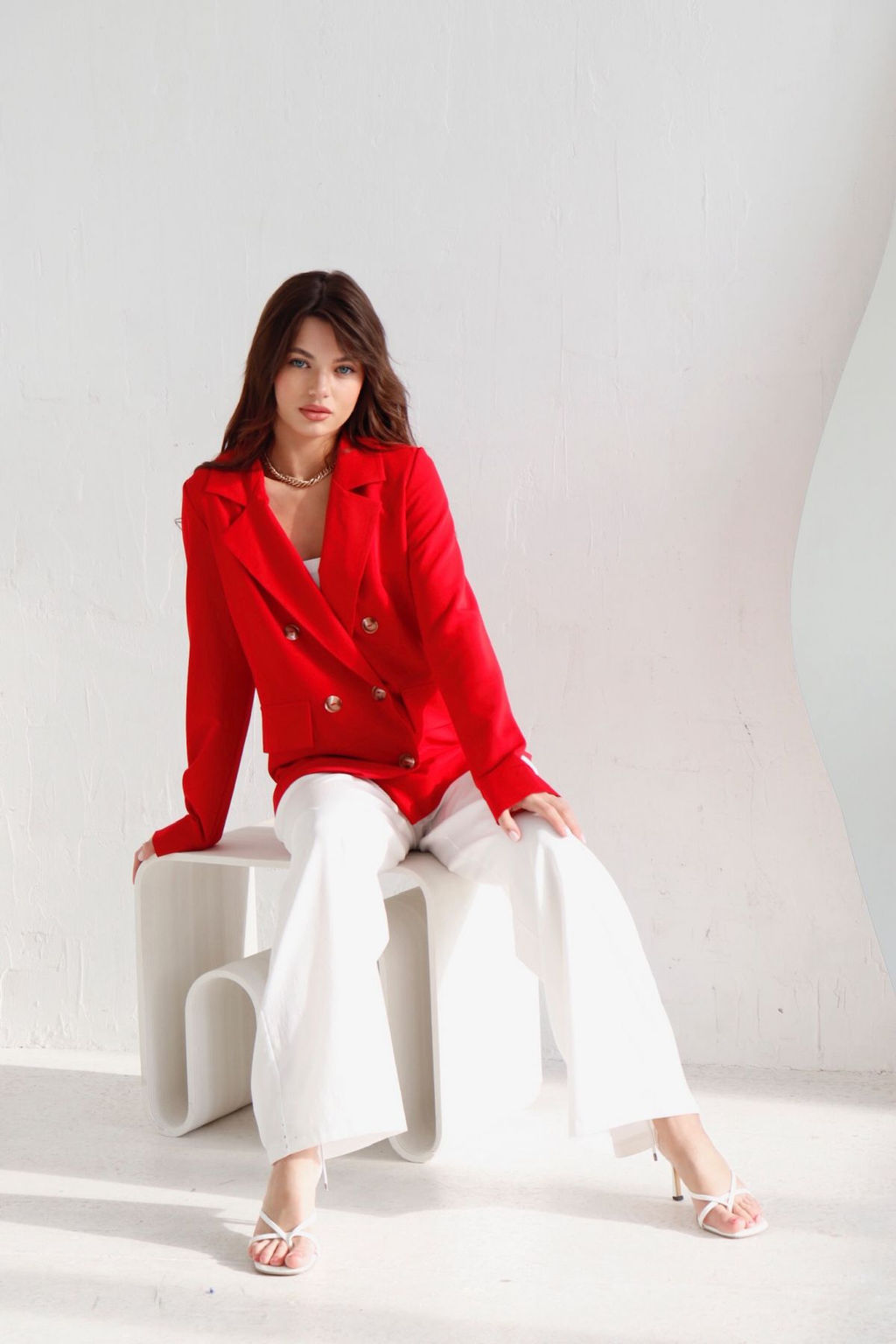 Двубортный жакет с английским воротником - Martichelli фото 39