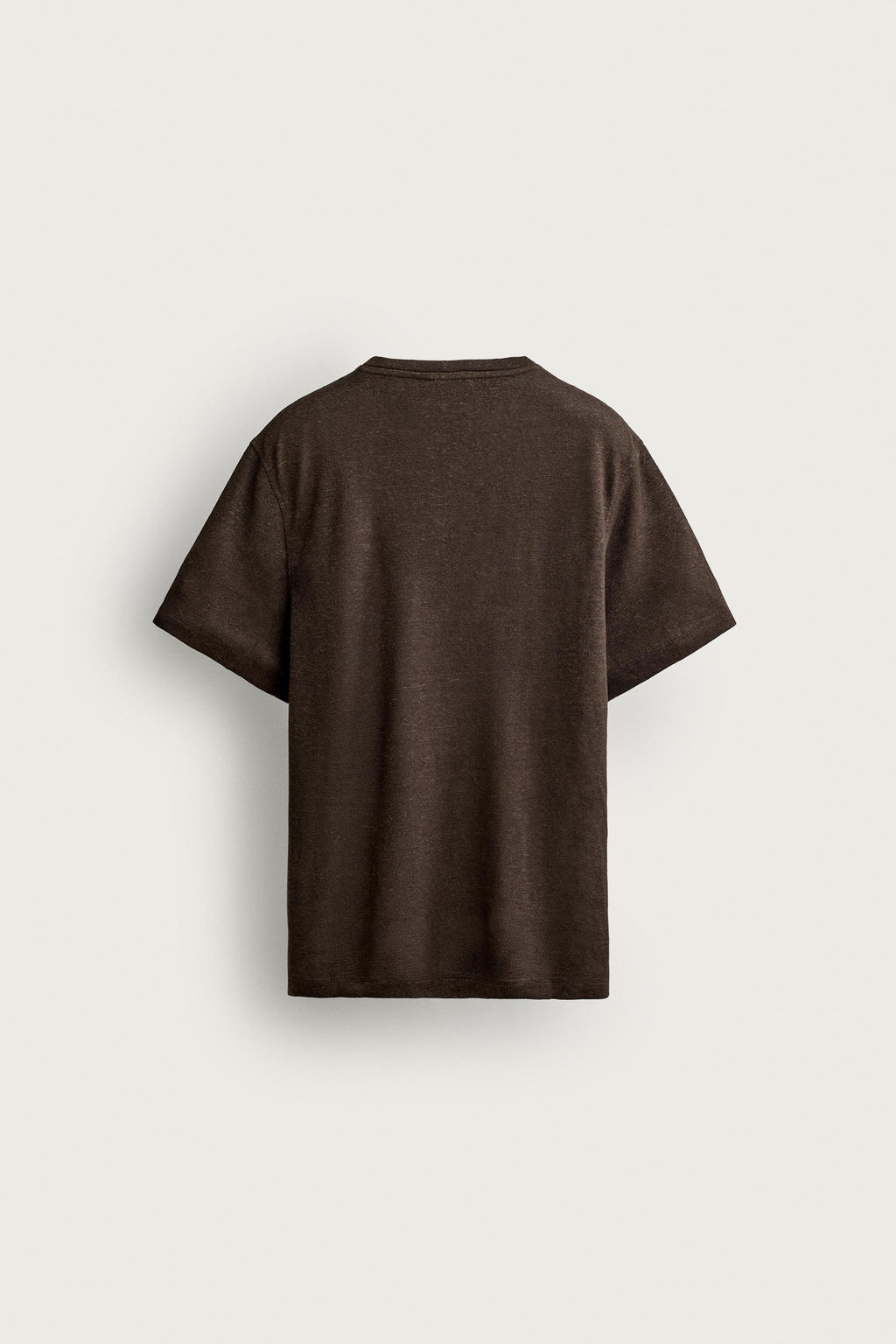 CAMISETA REGULAR FIT C??AMO - VISCOSA / Marr?n oscuro - Zara фото 7