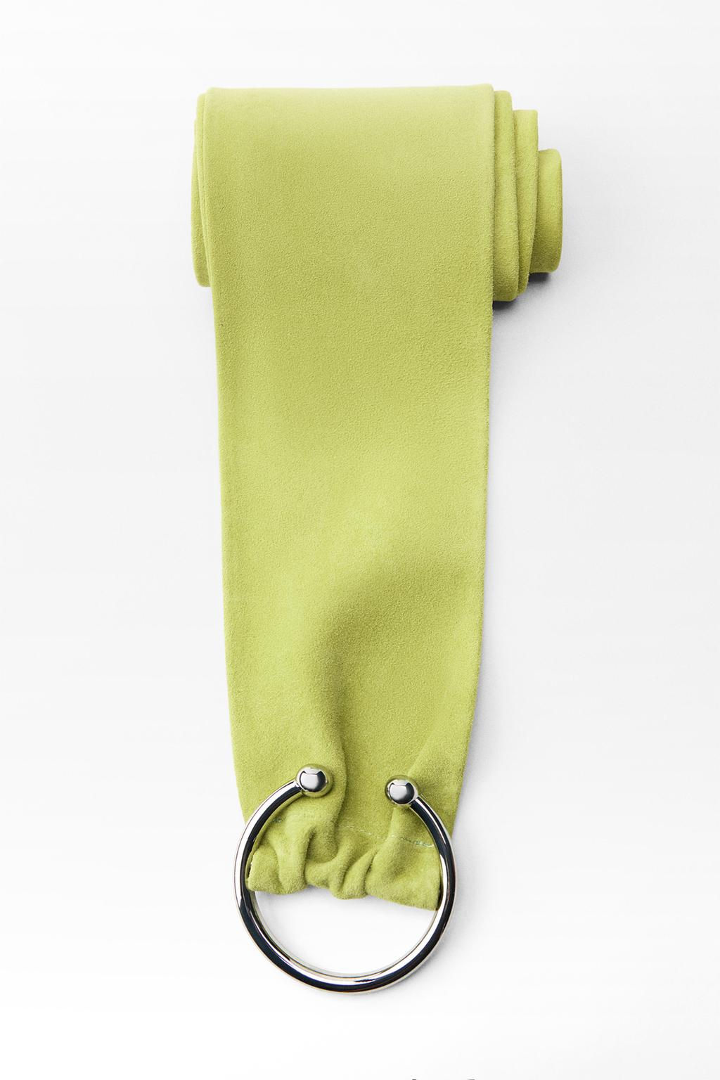 LEATHER BELT WITH PIERCING BUCKLE - Zara фото 9