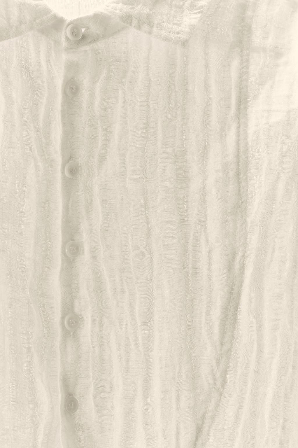 LIMITED EDITION CREASED-EFFECT LINEN BLEND SHIRT - Zara фото 7