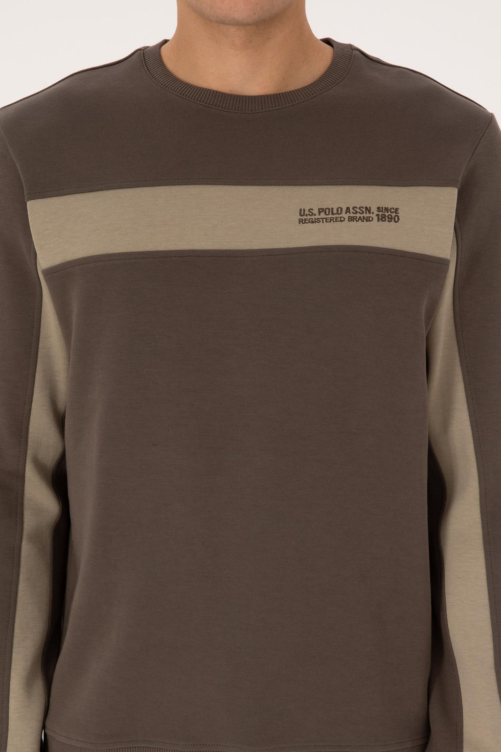 Erkek Regular Fit Bisiklet Yaka Vizon Sweatshirt - U.s. polo assn фото 6