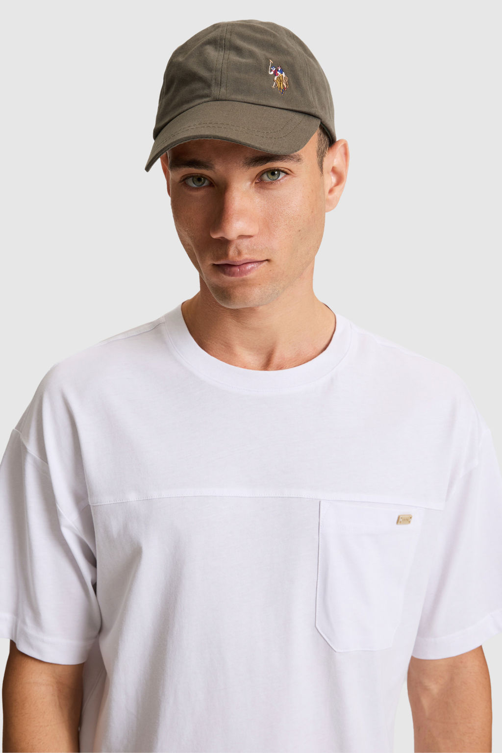 Erkek Beyaz Comfort Fit Bisiklet Yaka Ti__rt - U.s. polo assn фото 2