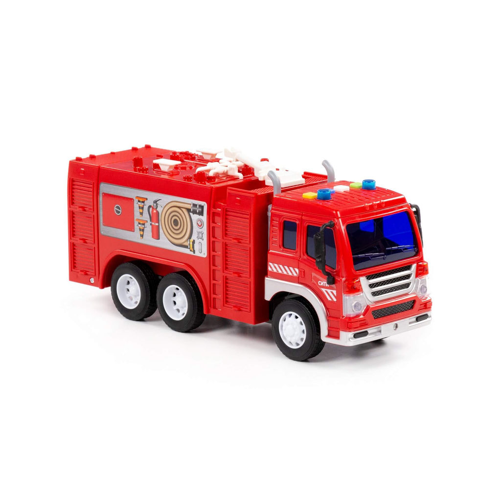 Сити, автомобиль-пожарный инерционный (со светом и звуком) (в коробке) - Полесье фото 5