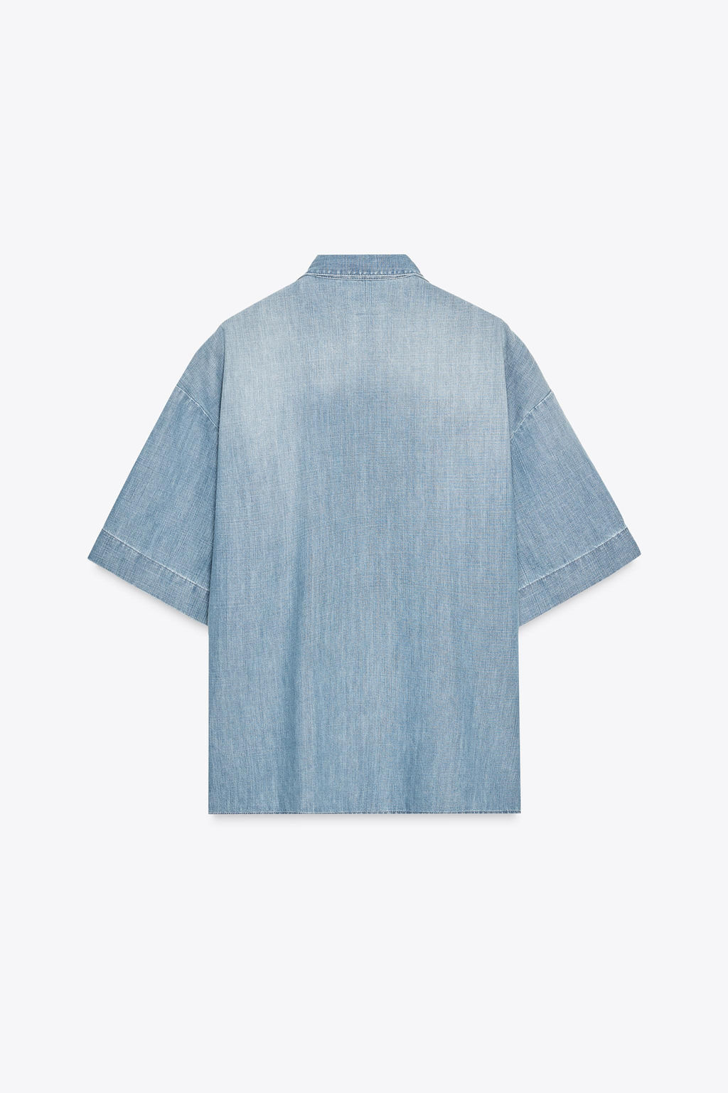 ZW COLLECTION JABOT FRILL DENIM SHIRT - Zara фото 5