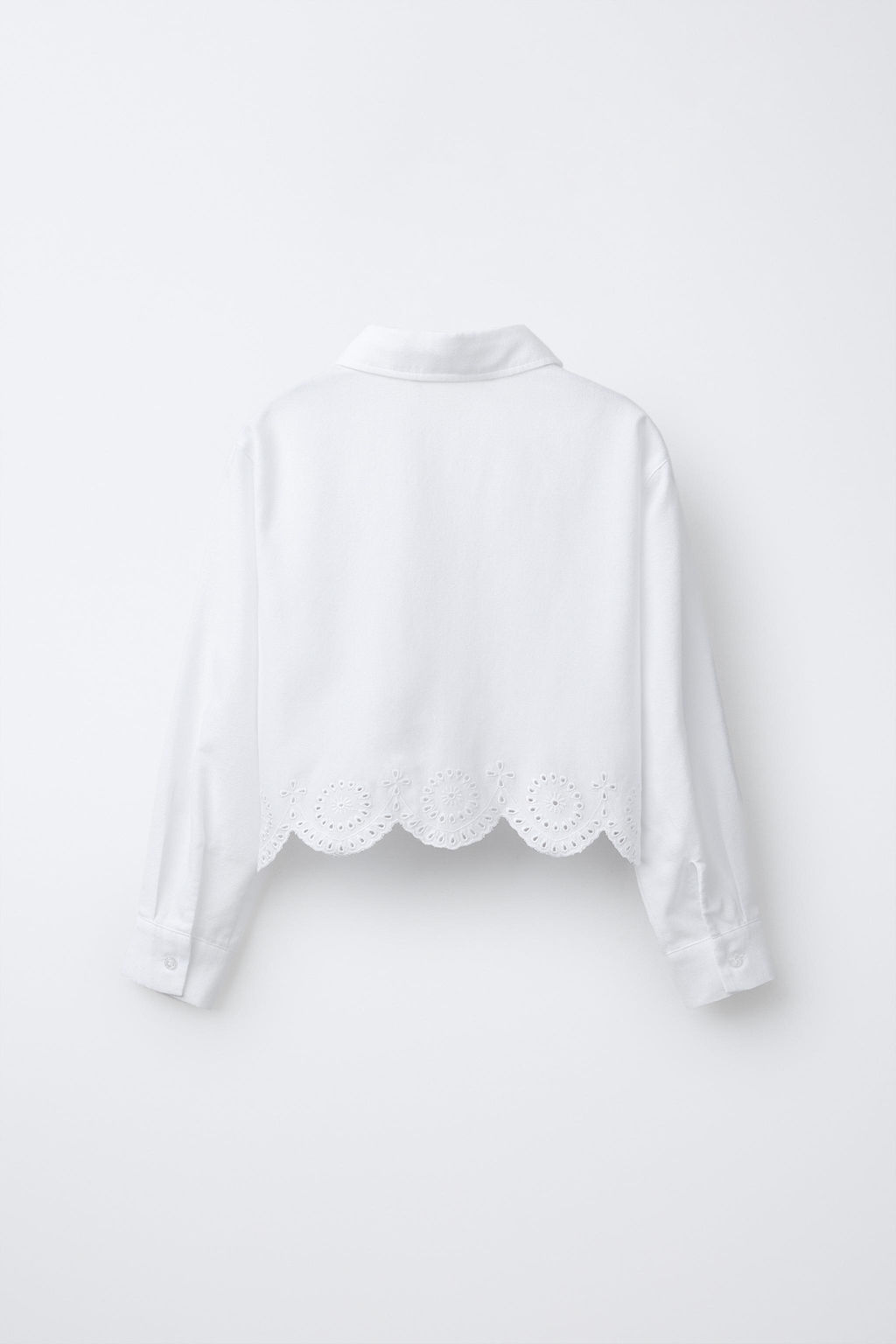 CROPPED SCHIFFLI SHIRT - Zara фото 6