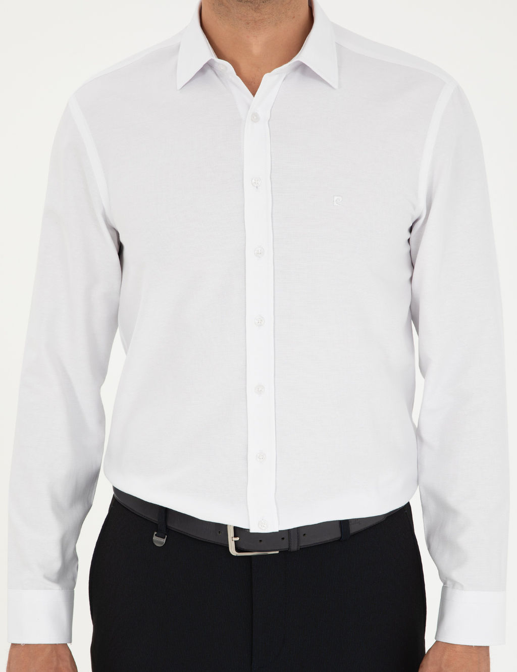 Beyaz Oxford Slim Fit Uzun Kollu G_mlek