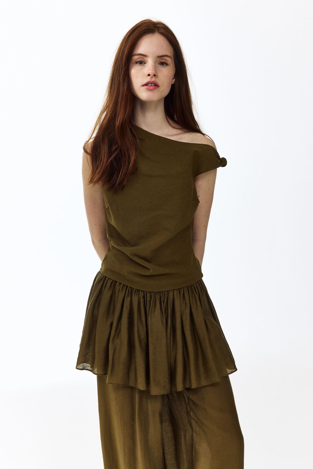 Top de un hombro con detalle anudado - H&m фото 3
