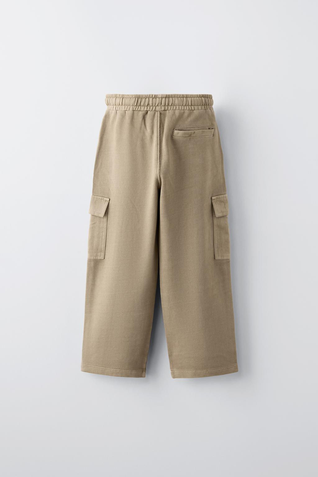 GARMENT DYED CARGO TROUSERS - Zara фото 9