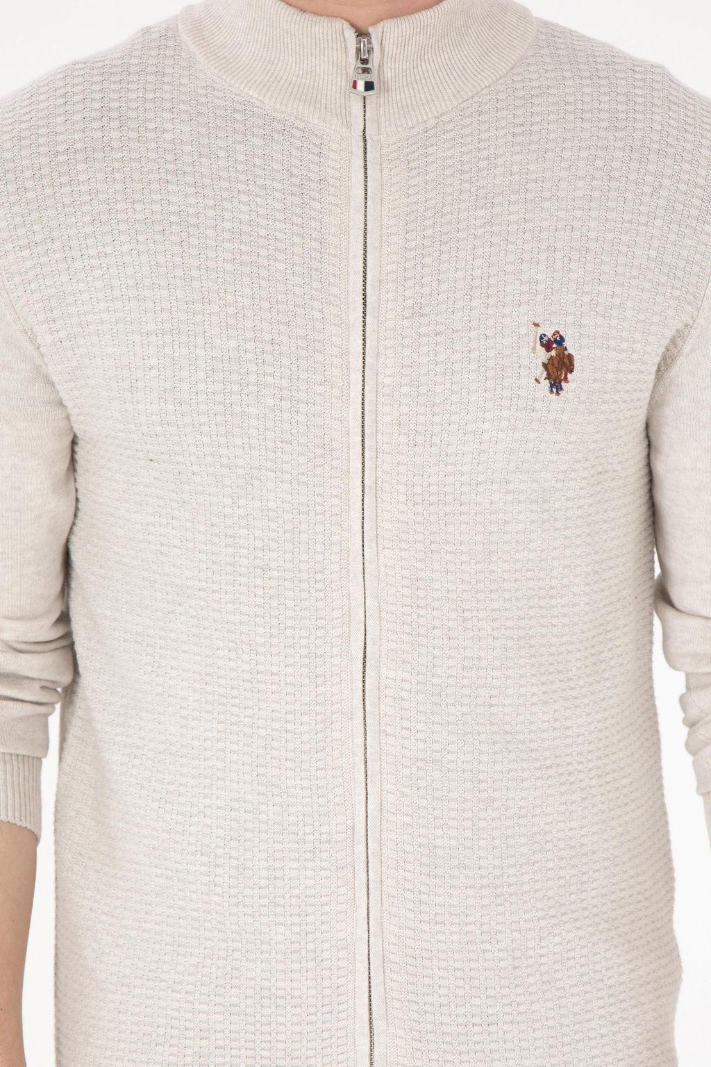 Мужской базовый трикотажный кардиган Stone Melange Неожиданная скидка в корзине - U.s. polo assn фото 6