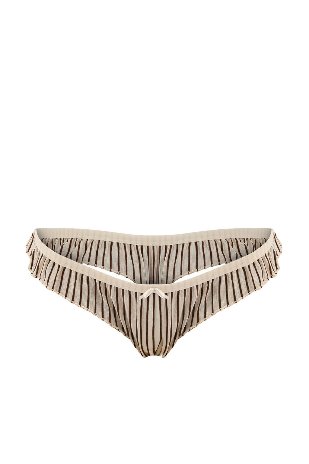 Kahverengi-Cok Renkli 3lu Tul Cizgili Tanga Kulot THMSS26KU00012