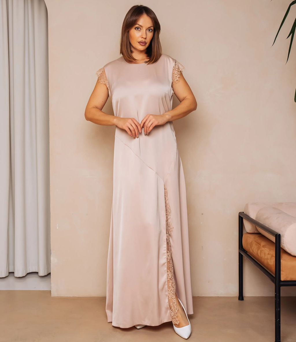 Платье #ОКТ025023, бежевый - Dommod фото 4