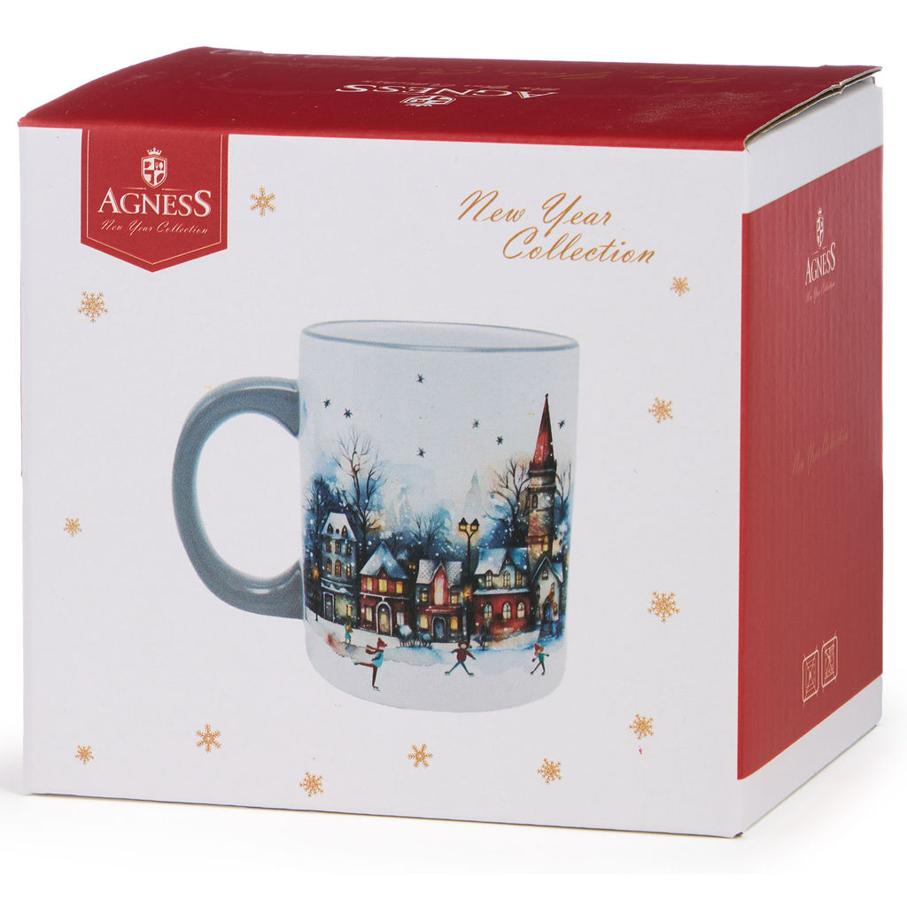КРУЖКА AGNESS С НОВЫМ ГОДОМ! 11,5*8*9,5 СМ  фото 2