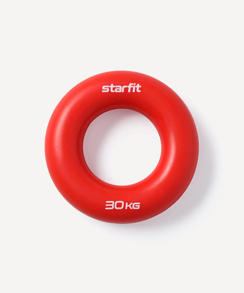 Эспандер кистевой STARFIT ES-404 кольцо, силикогель, d=8,8 см, 30 кг, красный фото 2