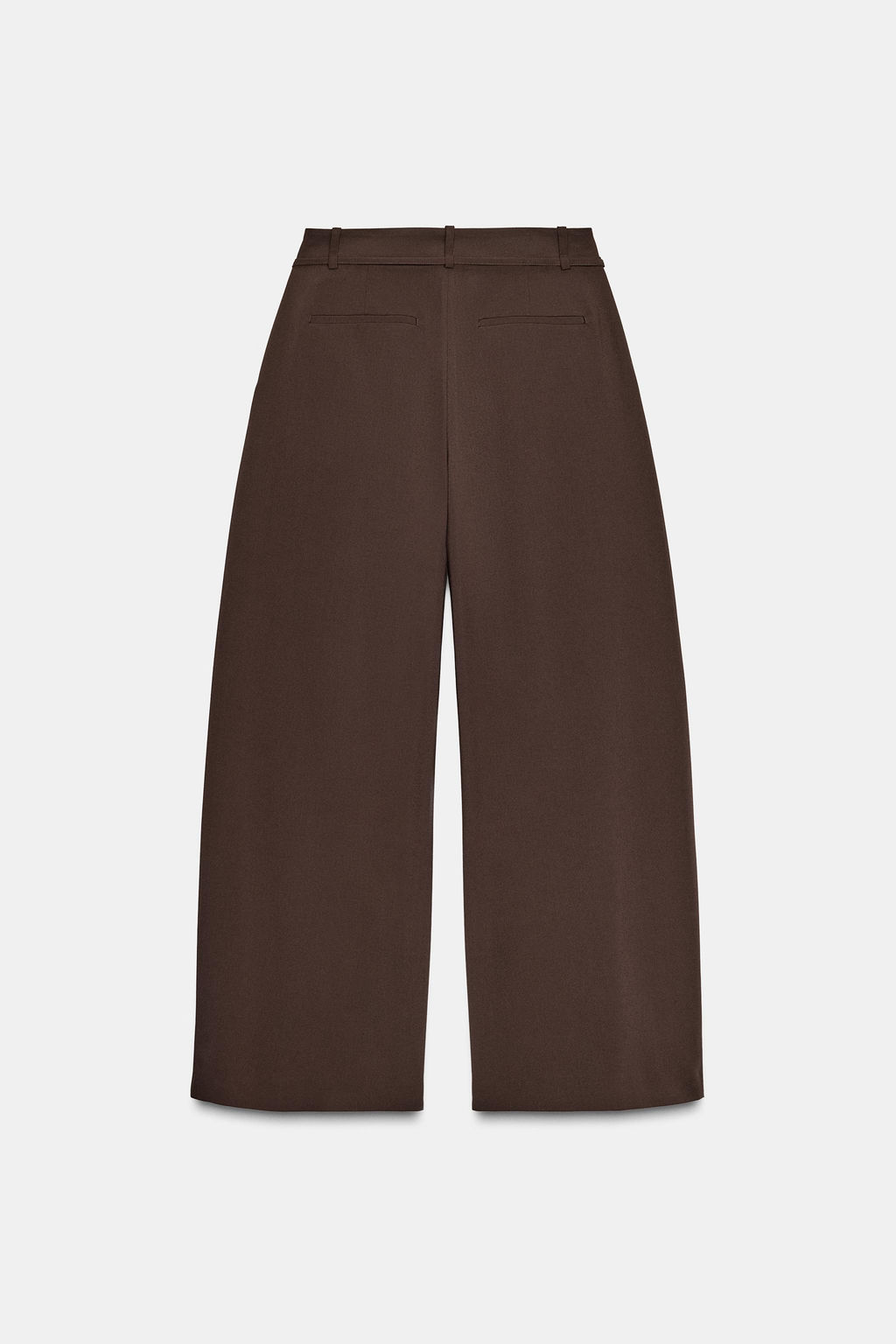 WIDE-LEG TROUSERS WITH THIN BELT - Zara фото 9