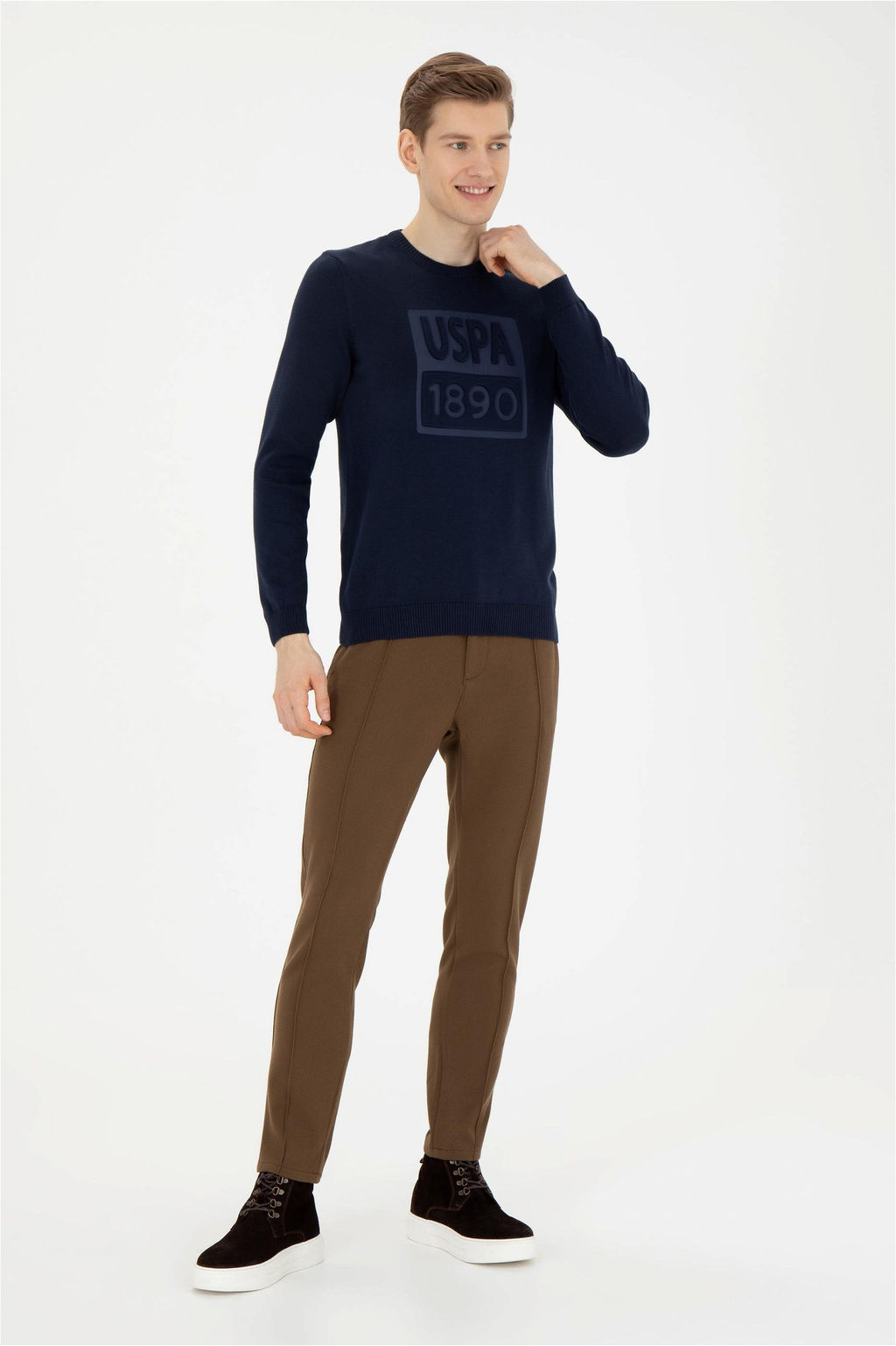 U. S. Polo Assn / Мужской темно-синий свитер - U.s. polo assn фото 4