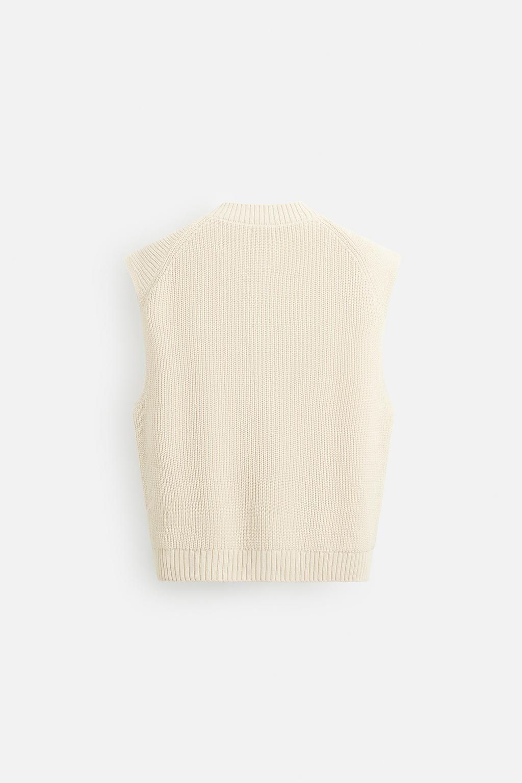 TEXTURED KNIT WAISTCOAT - Zara фото 8