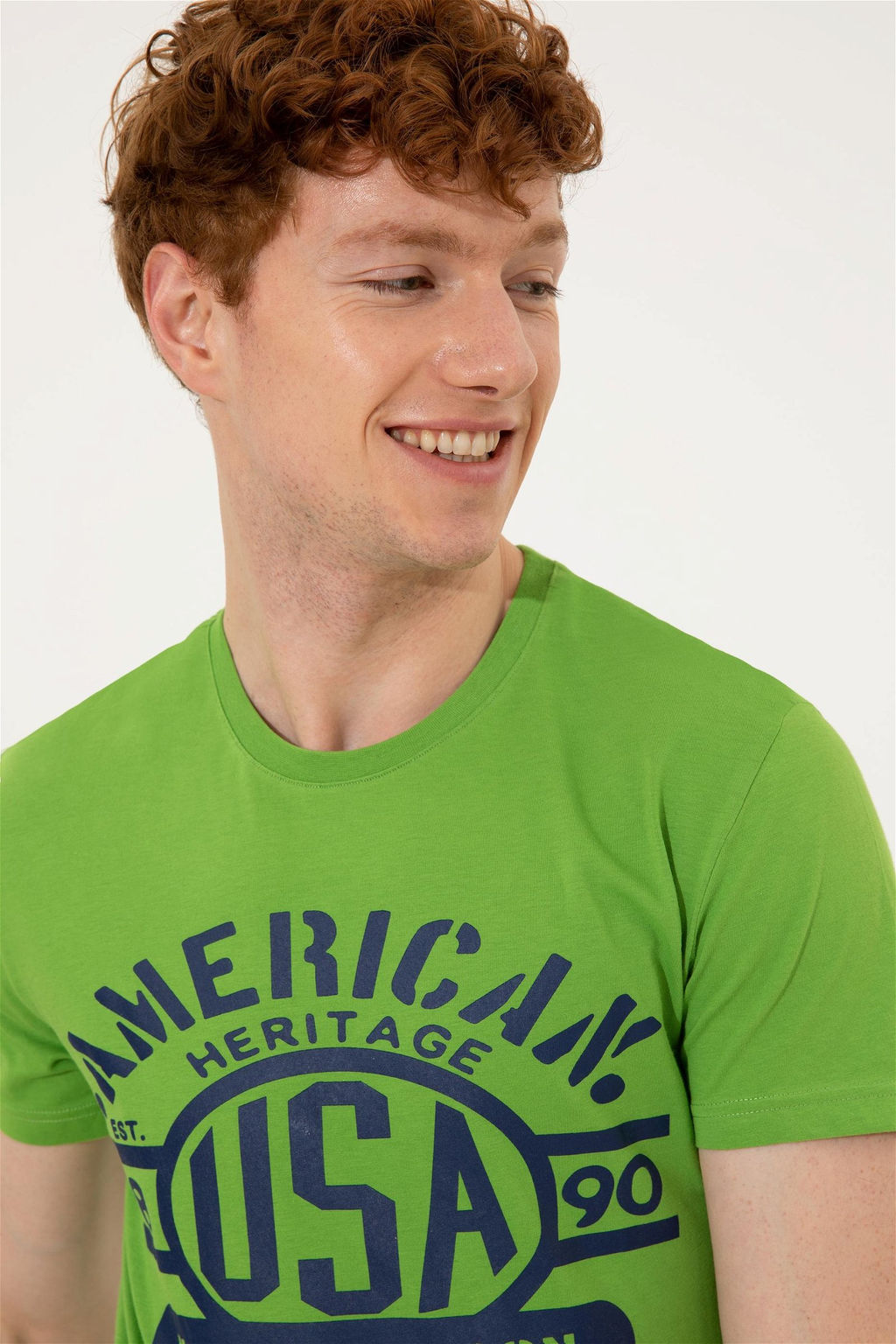 U. S. Polo Assn Мужская футболка Apple Green с круглым вырезом - U.s. polo assn фото 8