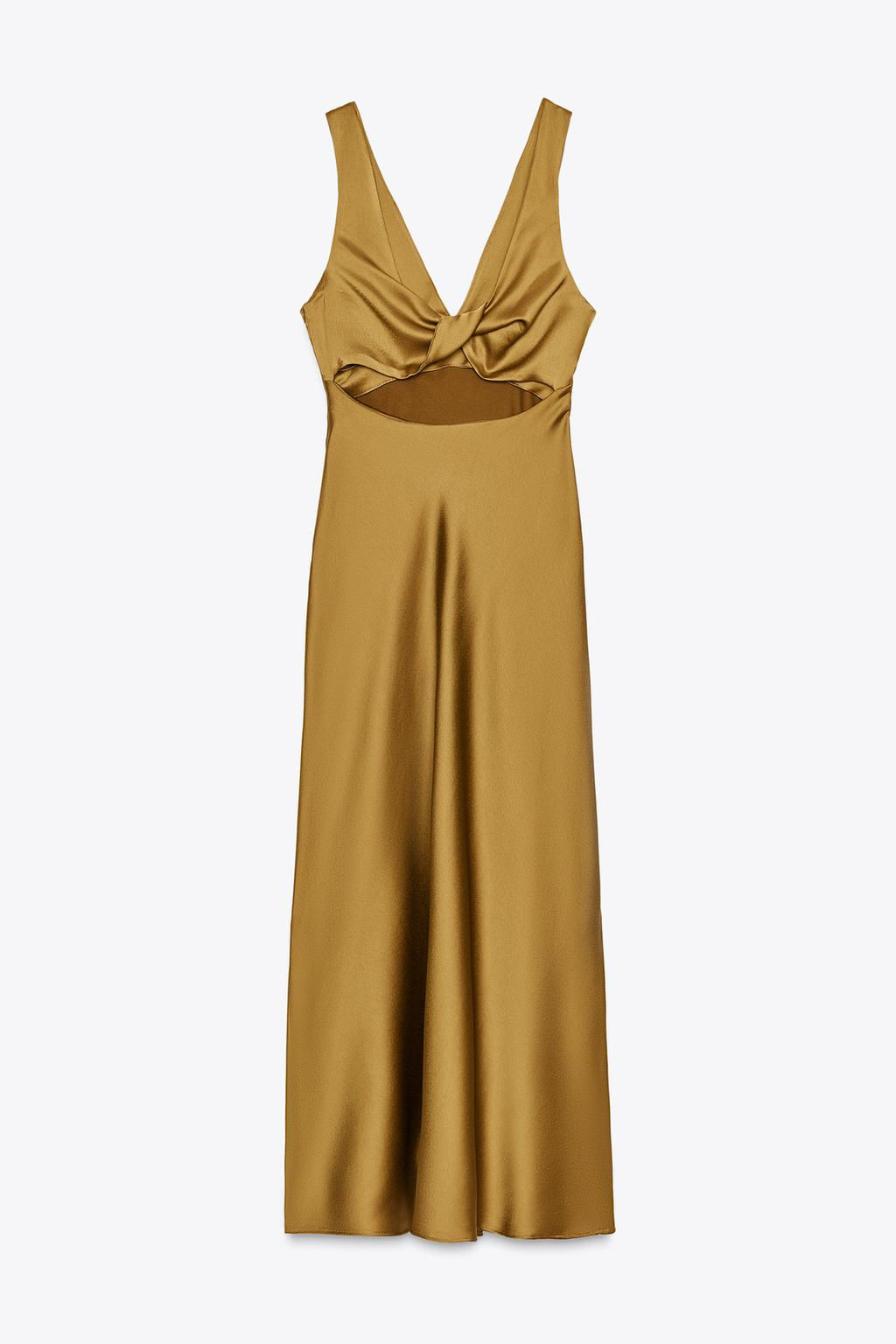 SATIN MIDI DRESS - Zara фото 6