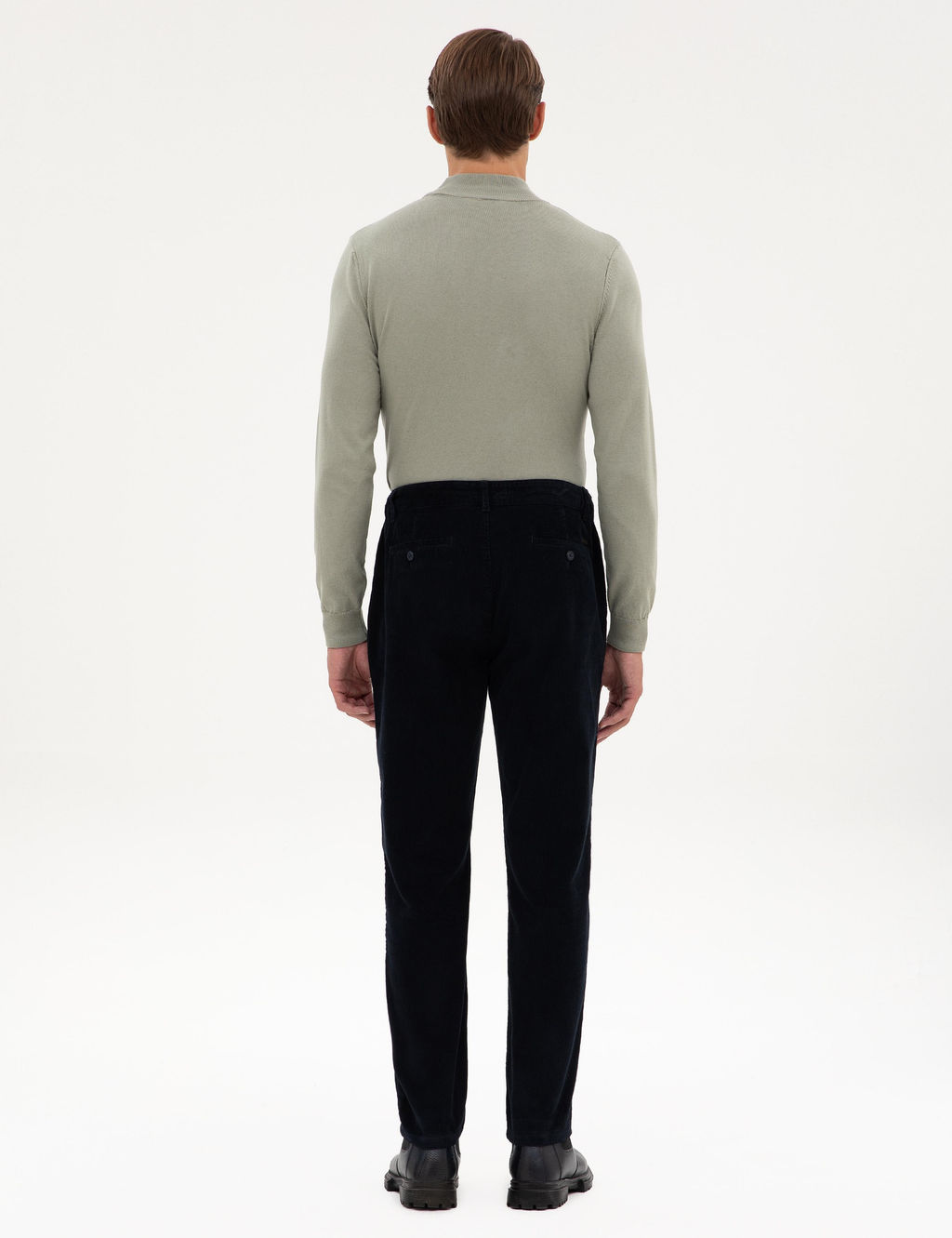 Lacivert Carrot Fit Beli Lastikli Kordonlu Kanvas Pantolon - Pierre cardin фото 4