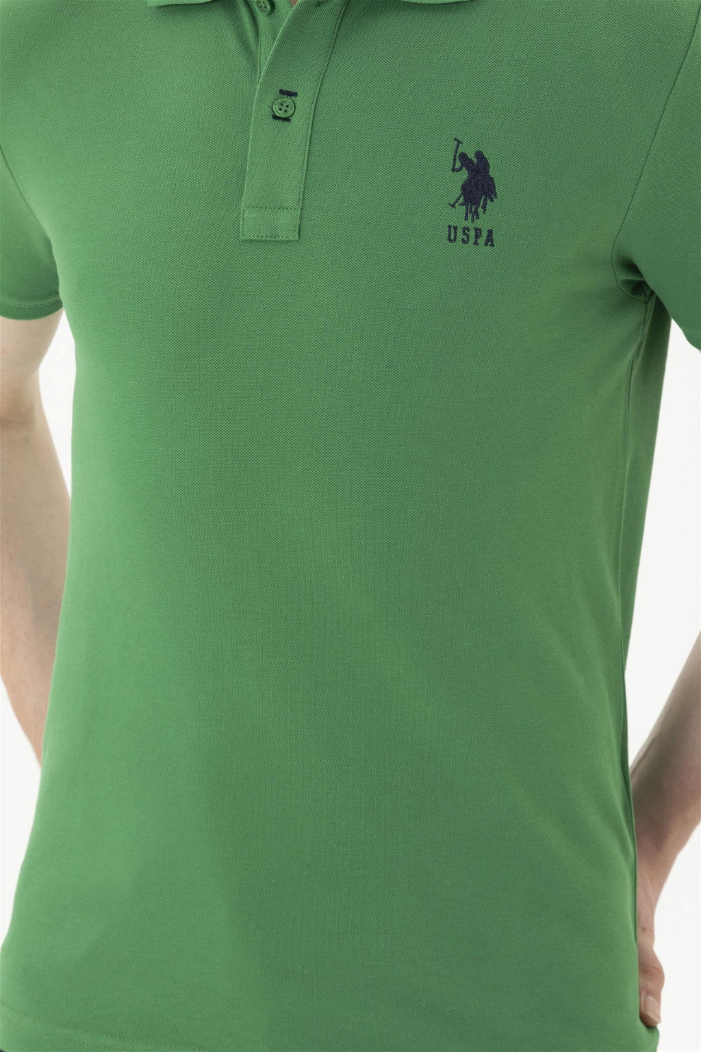 Мужская зеленая базовая футболка - U.s. polo assn фото 6