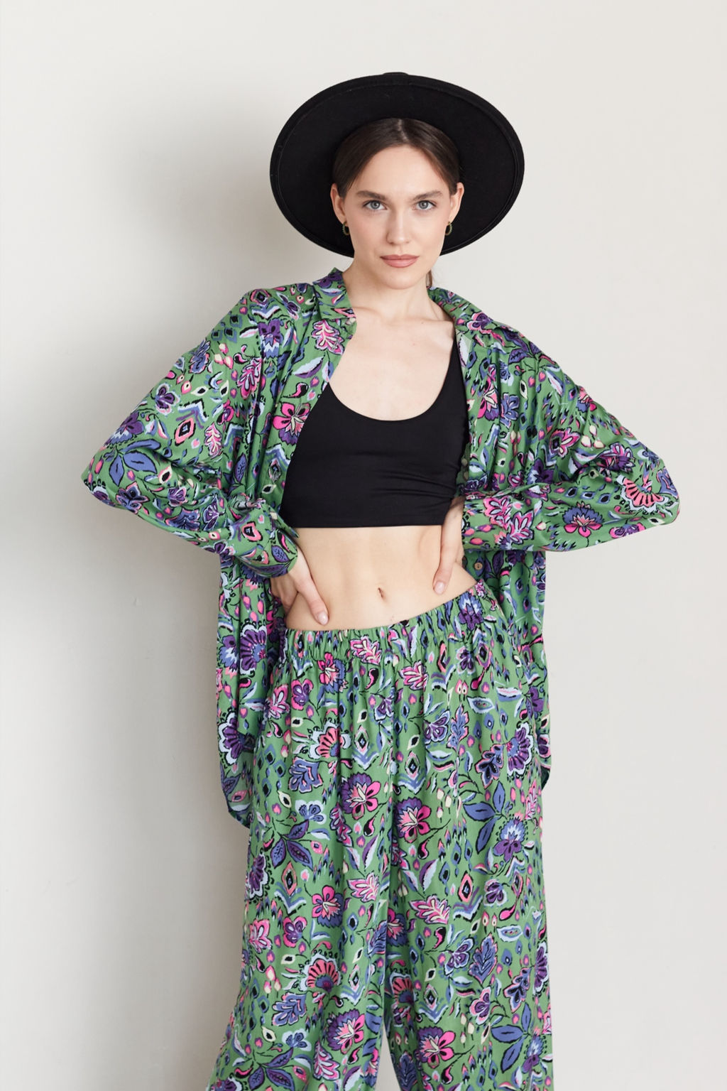 Костюм женский SET001/11/Зеленый, розовый - M&G all natural фото 4